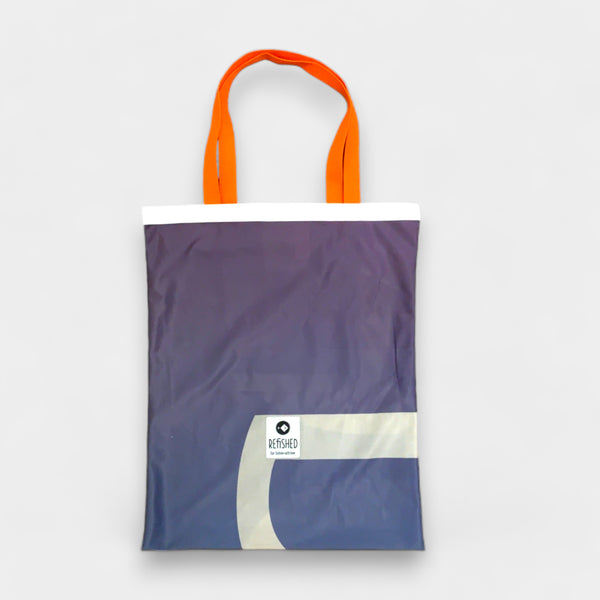Upcycelte Shopper in lila
