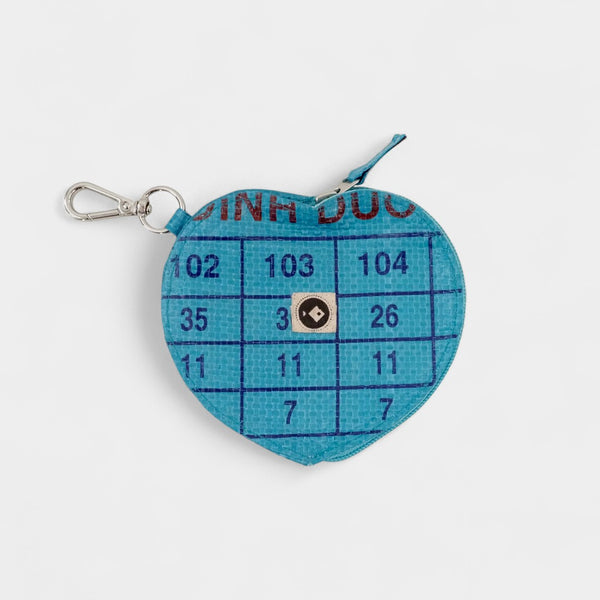 HEART POUCH, kleines Täschchen in blau