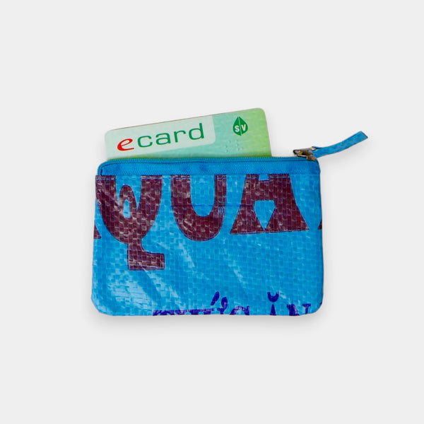 wallet mini zipper blau-aqua