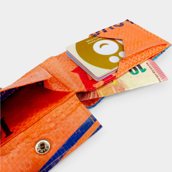 mini wallet blau orange 