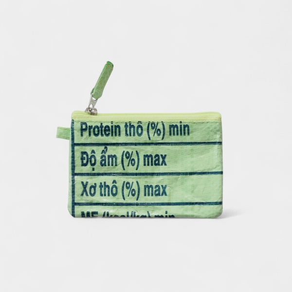 Mini Zipper Börse in hellgrün mit Schlaufe