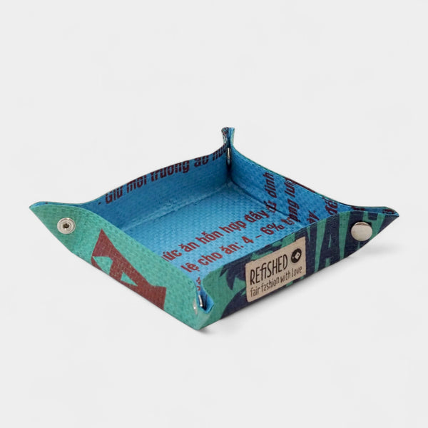 Vide poche, Taschenleerer in grün-blau