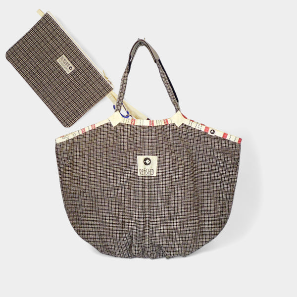 Nachhaltige Tasche aus Tweed mit Innentasche Set