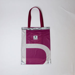 Upcycelte Shopper in aubergine