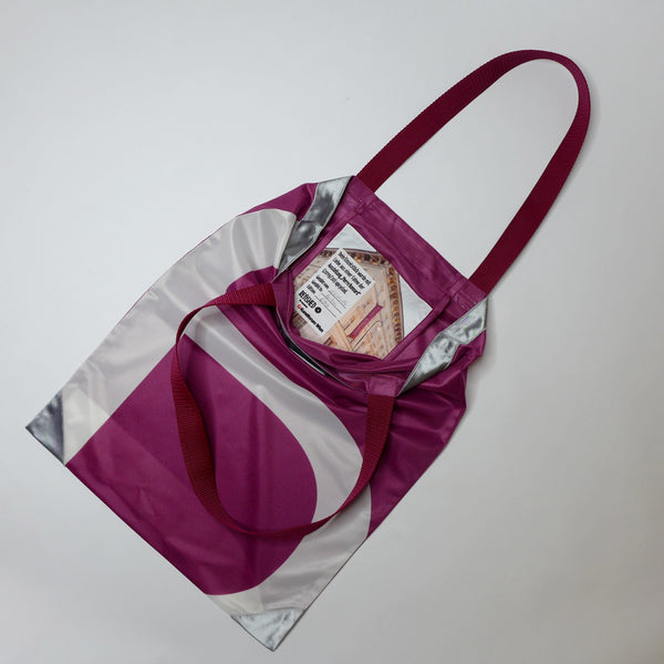 Upcycelte Shopper in aubergine